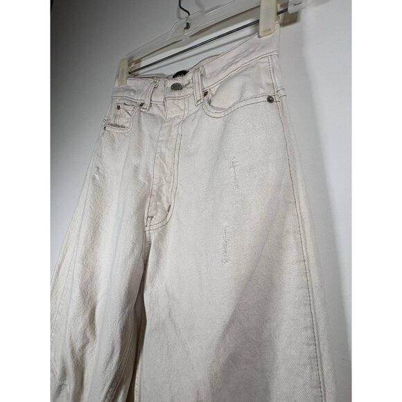 BDG High Rise Extreme Baggy Barrel Leg Jeans Cream Winter White Boho Size 24 - Picture 3 of 8